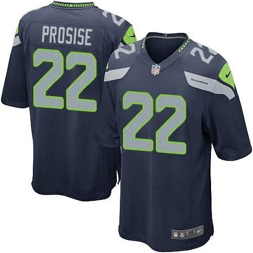 Men Seattle Seahawks 22 C.J Prosise Nike Navy Game NFL Jersey